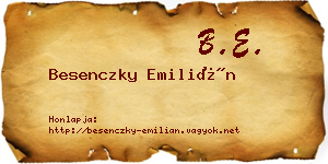 Besenczky Emilián névjegykártya